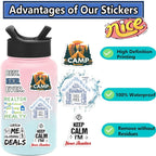 Realtor Stickers Pack (50 pcs) – Cute Real Estate Vinyl Stickers