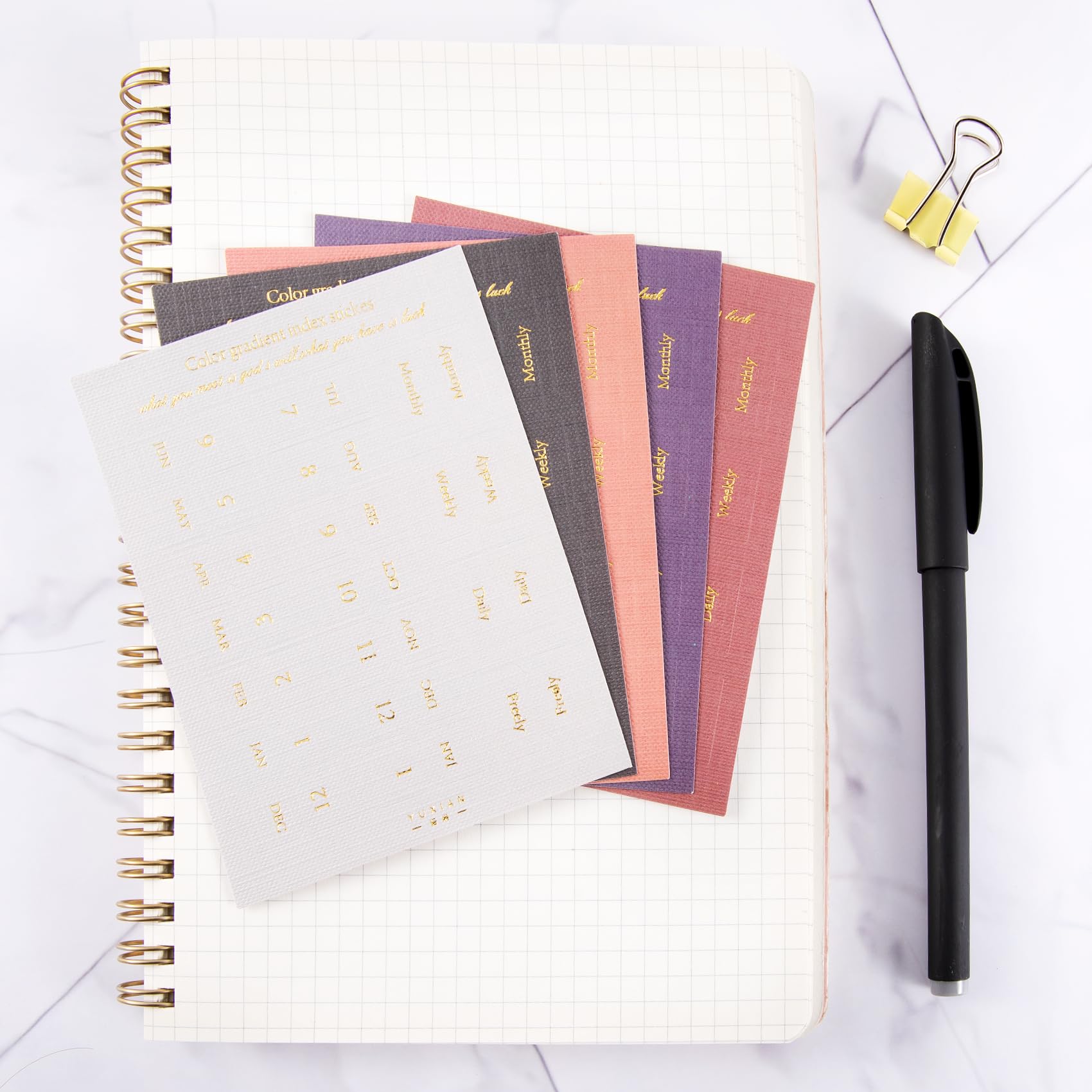 Monthly Planner Tabs – 10 Sheets, Color-Coded Self-Adhesive Index Tabs