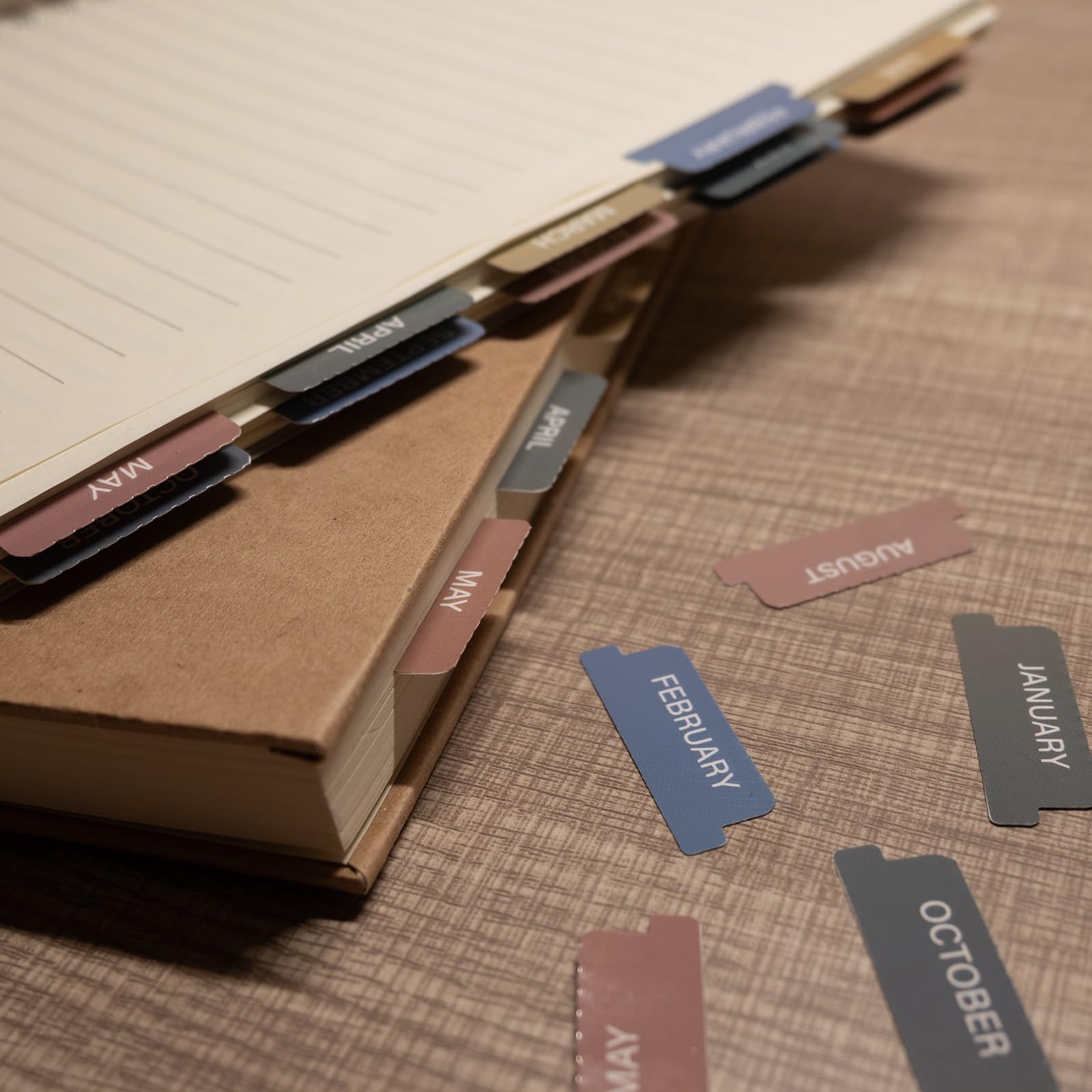 Laminated Monthly Planner Tabs – 40 Adhesive Index Stickers