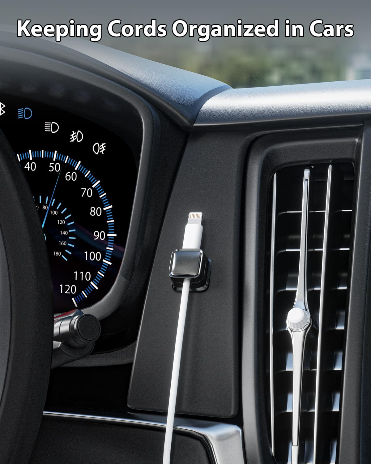 Magnetic Desk Cable Organizer Clips – Strong Adhesive (8 Pack)