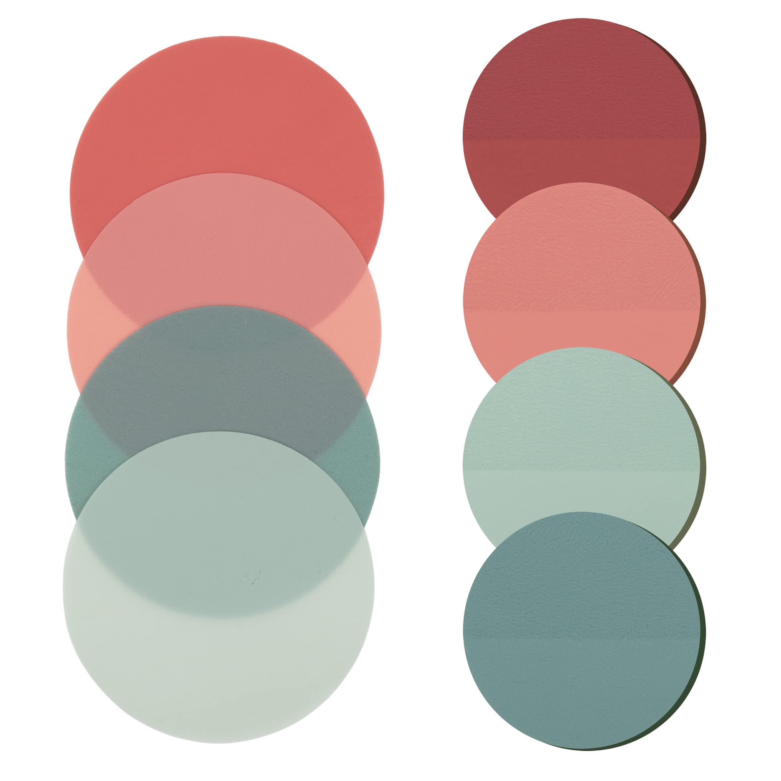 Transparent Sticky Notes – 200 Sheets, Pastel Colors, Round