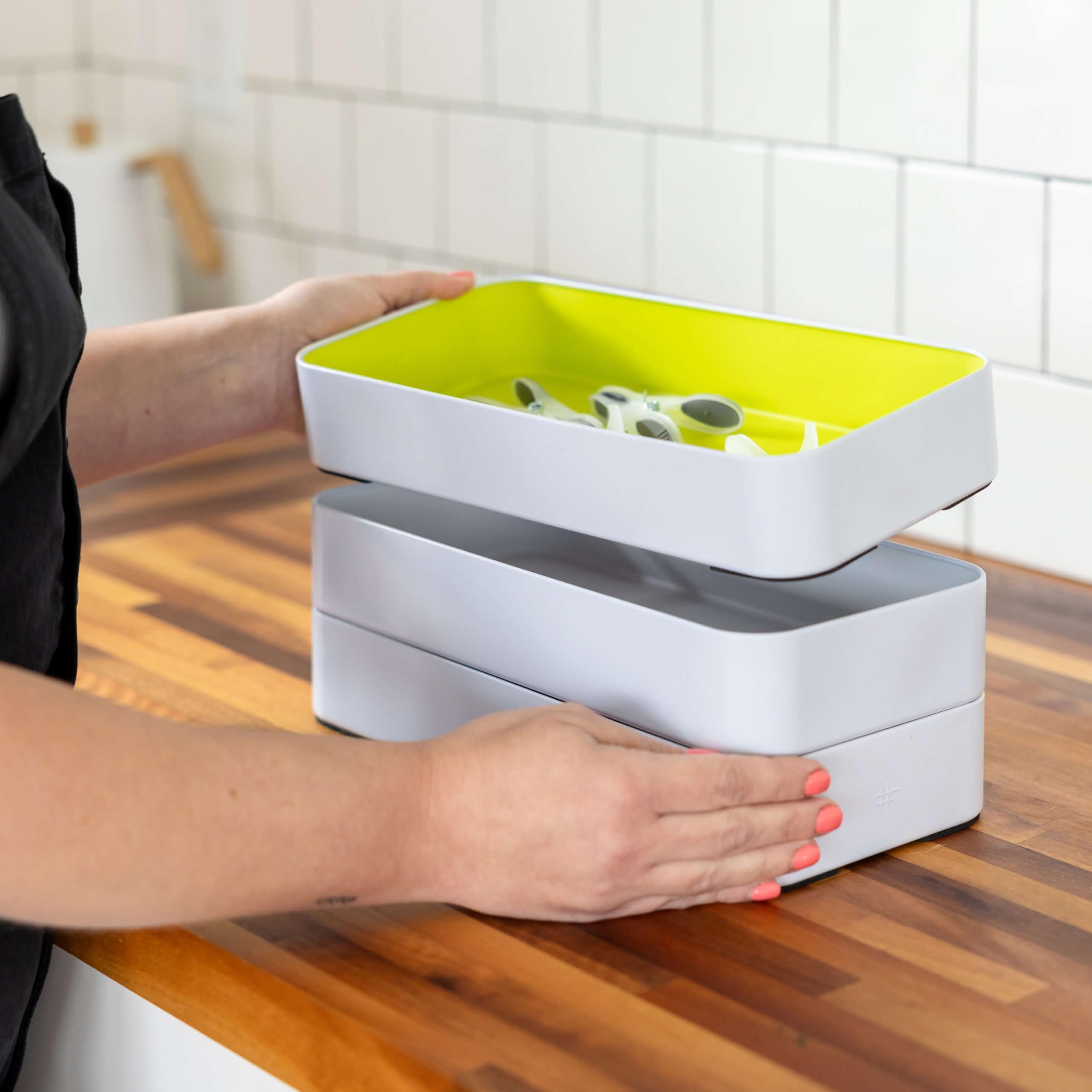 12-Piece Metal Drawer Organizer Tray Set – Storage for Desk & Home