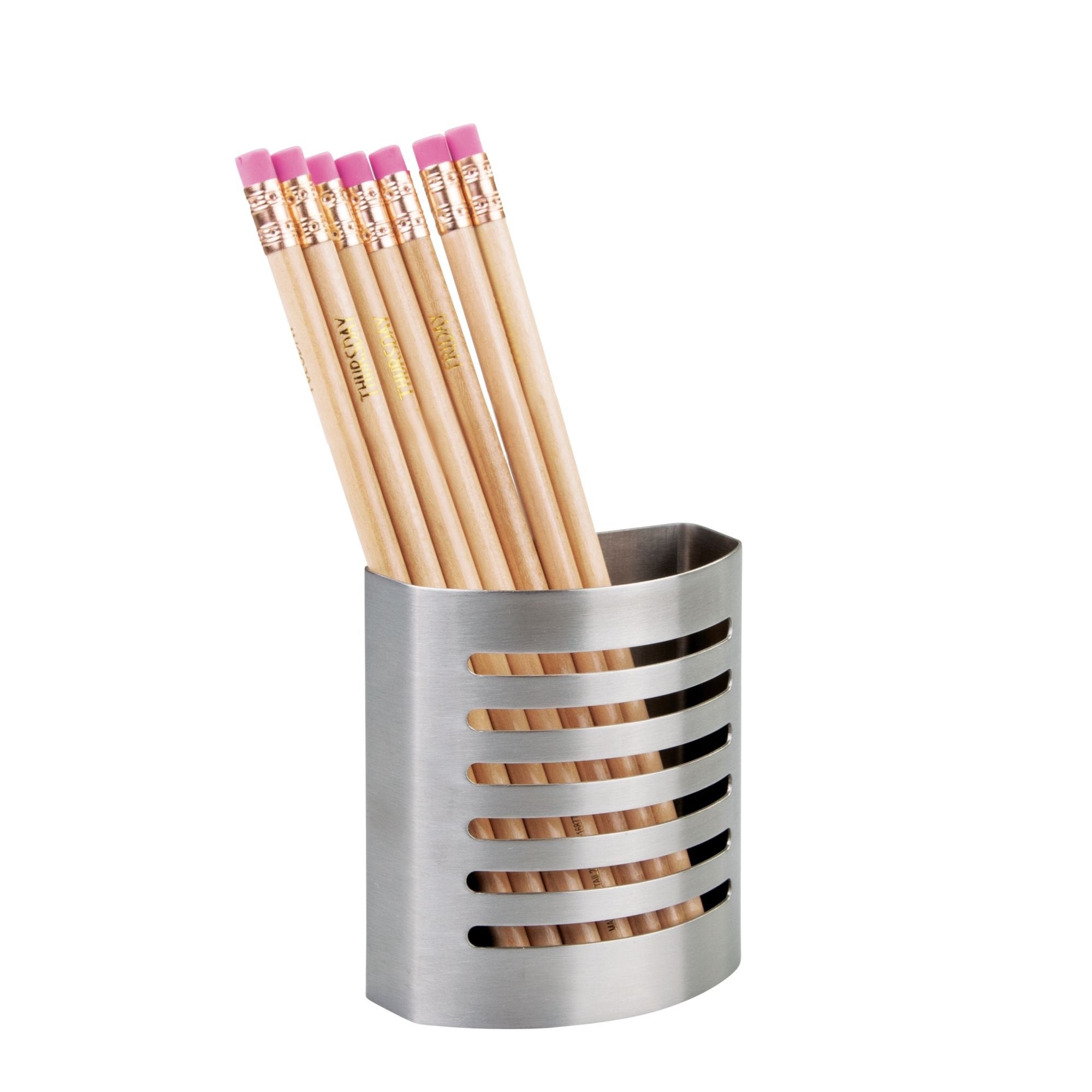 Magnetic Pen & Pencil Holder – Stainless Steel Desk Organizer Cup