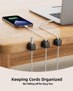Magnetic Desk Cable Organizer Clips – Strong Adhesive (8 Pack)