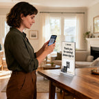 Realtor Acrylic Sign Holder 8.5×11 with Business Card Pocket