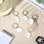 House Keychain Set (30 pcs) | House-Shaped Metal Key Rings