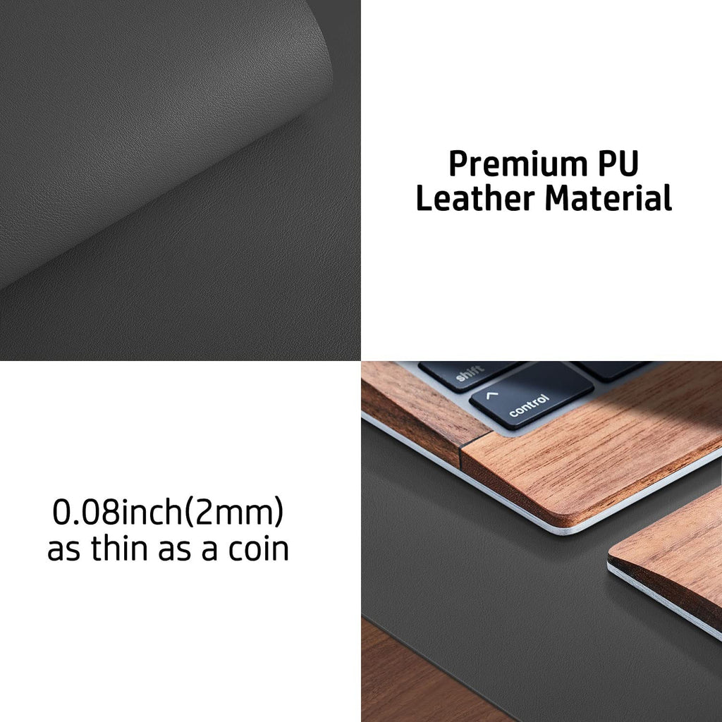 Leather Desk Pad Protector – Large Non-Slip PU Desk Mat for Office