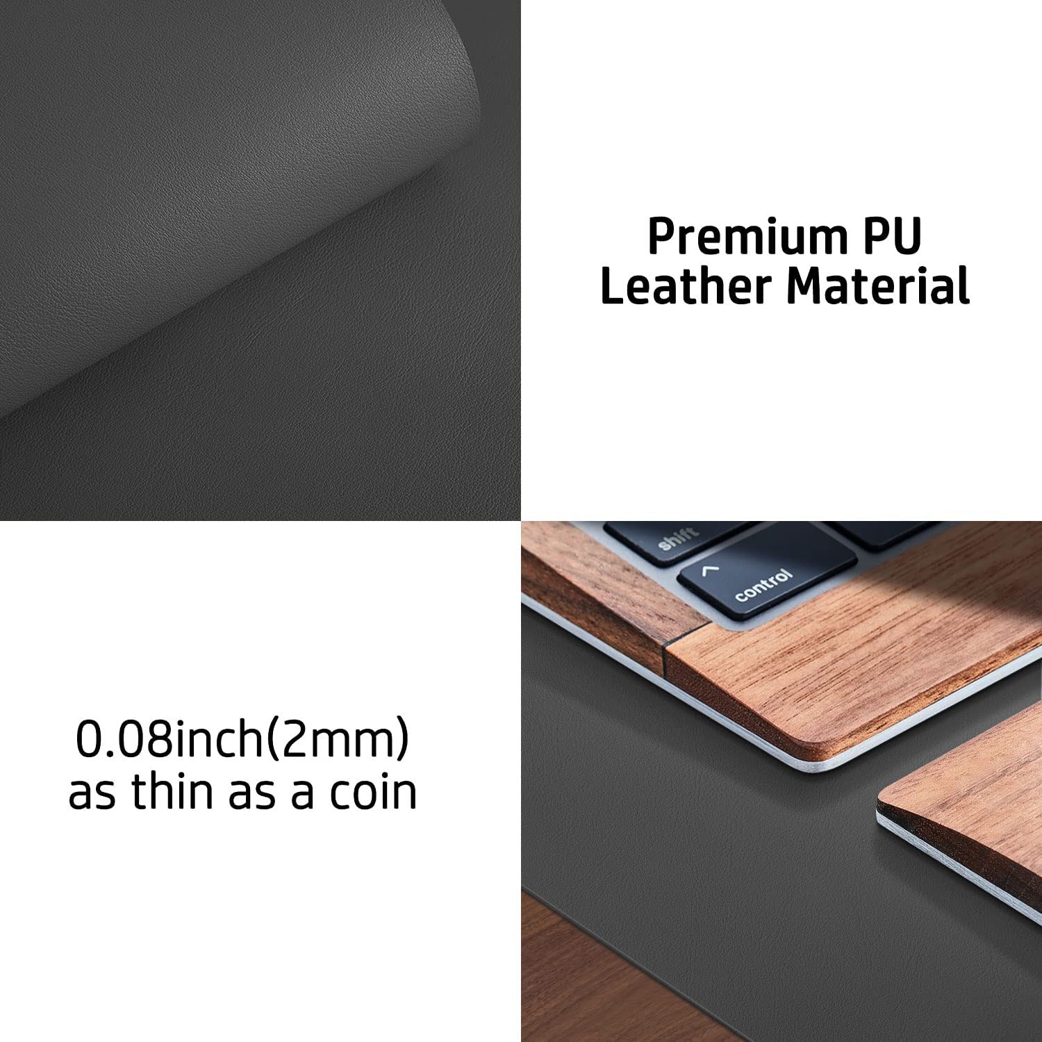 Leather Desk Pad Protector – Large Non-Slip PU Desk Mat for Office