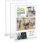 Realtor Acrylic Sign Holder 8.5×11 with Business Card Pocket