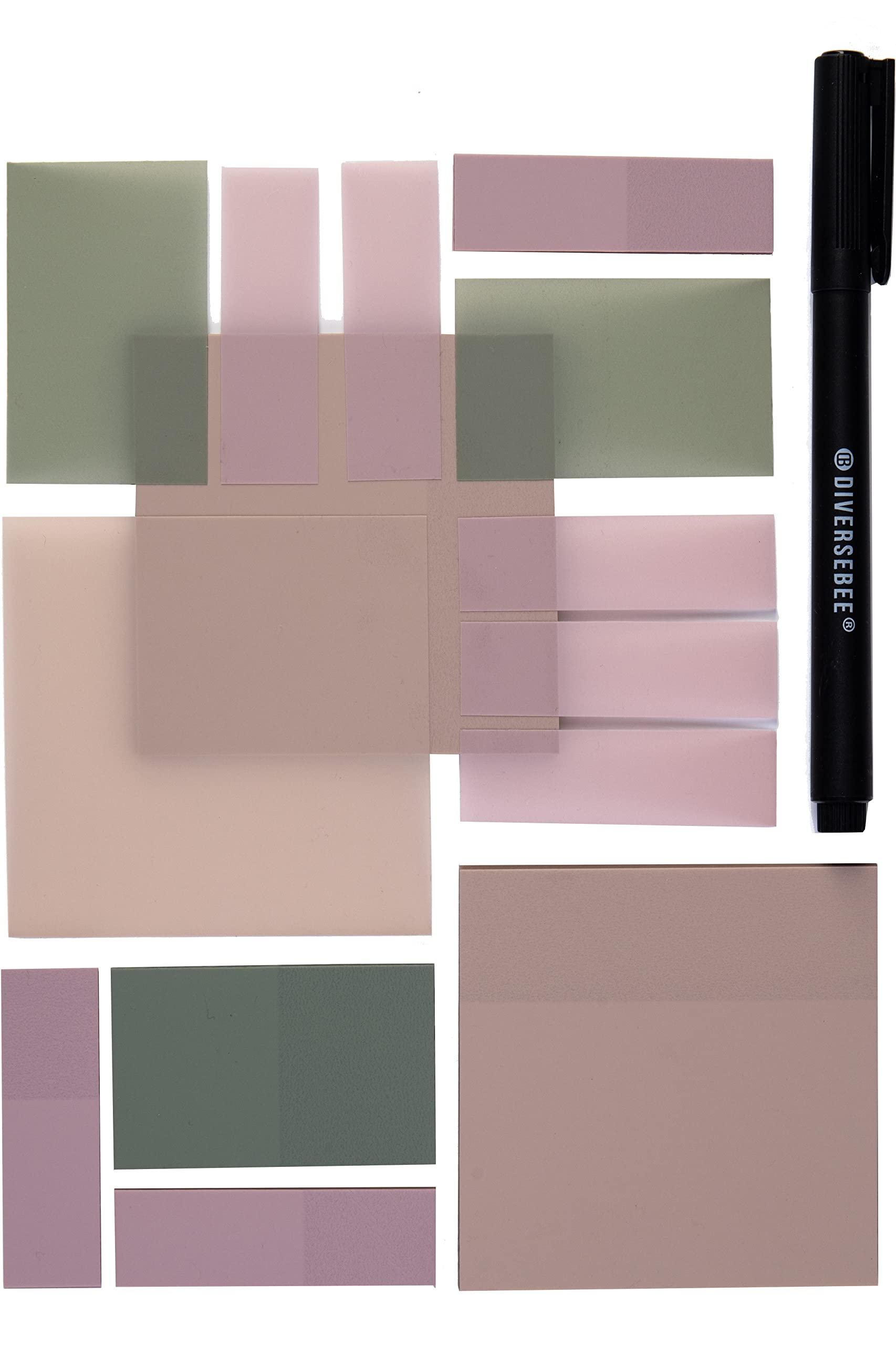 Transparent Sticky Notes Set | Clear Planner Tabs & Quick-Dry Pen