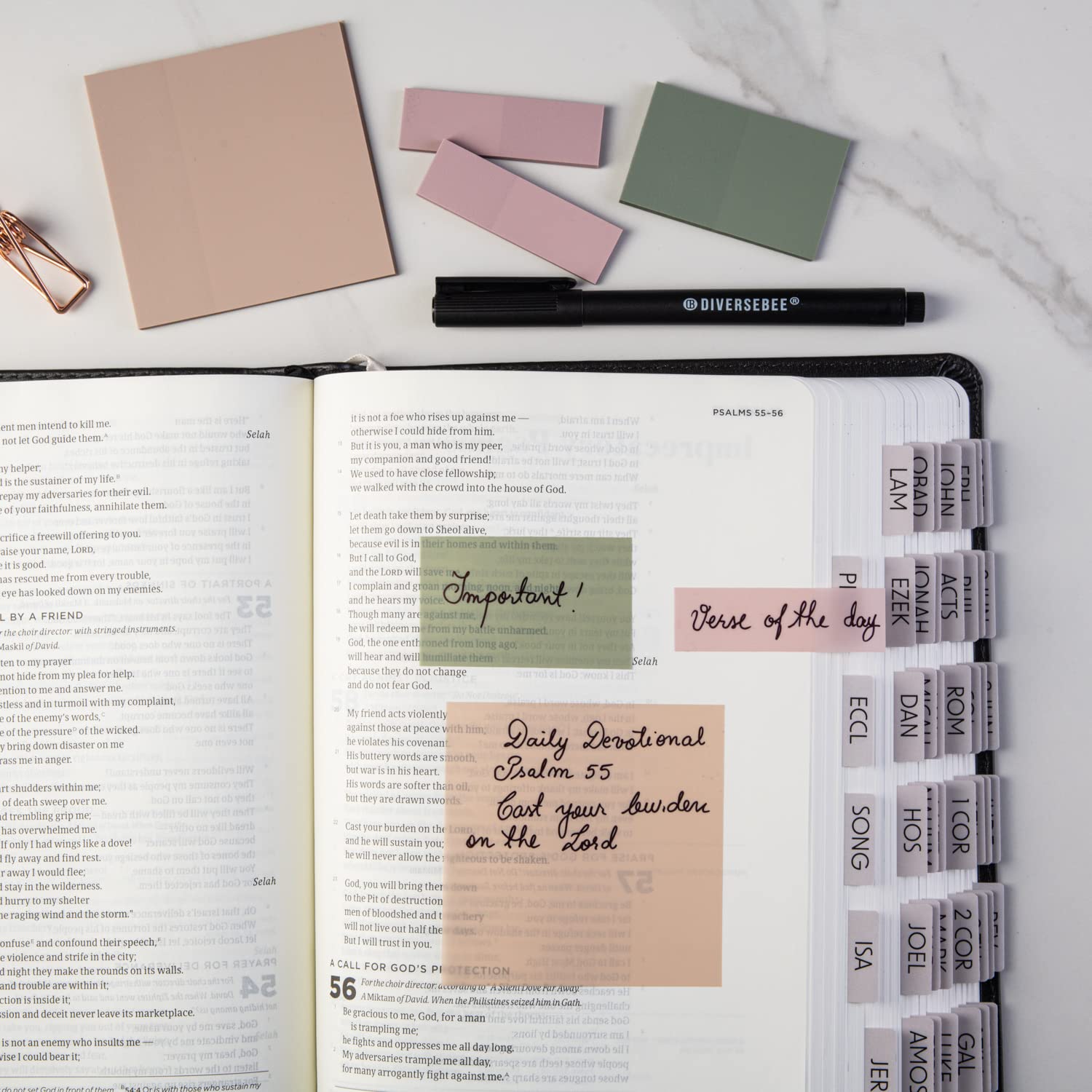 Transparent Sticky Notes Set | Clear Planner Tabs & Quick-Dry Pen