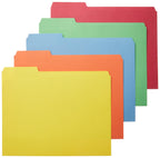 Amazon Basics File Folders with Tabs, Letter Size (100 Pack)