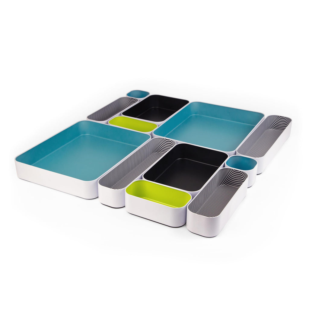 12-Piece Metal Drawer Organizer Tray Set – Storage for Desk & Home