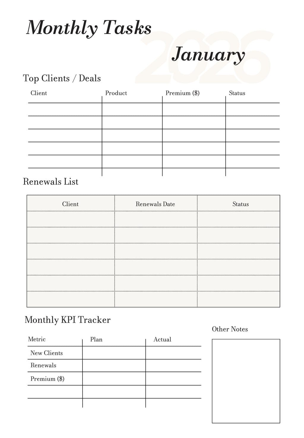Insurance Agent Planner 2026 - Strategic Daily Planner for Sales Professionals (Discipline, Results & Growth)