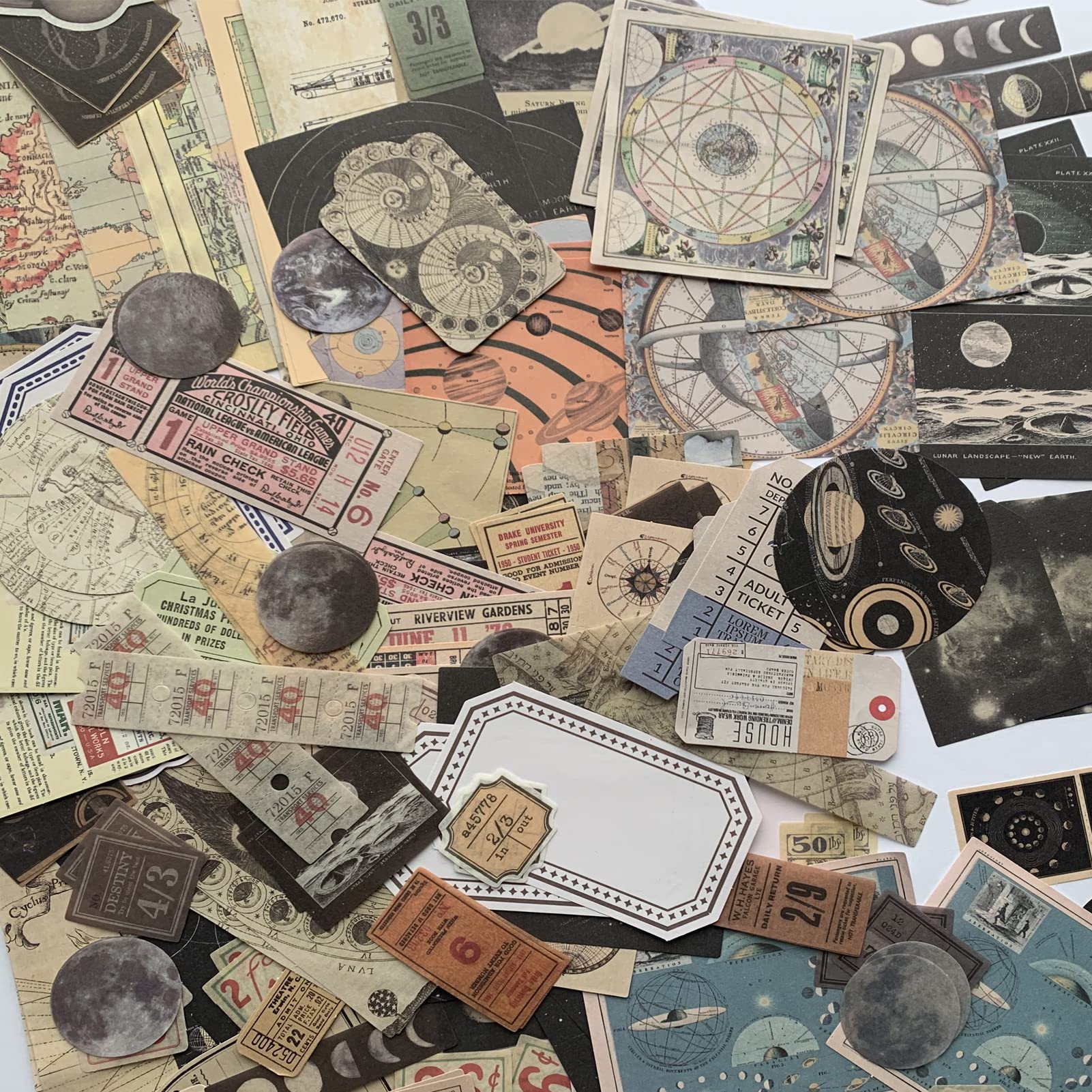 Vintage Aesthetic Stickers for Journaling & Scrapbooking (200 pcs)