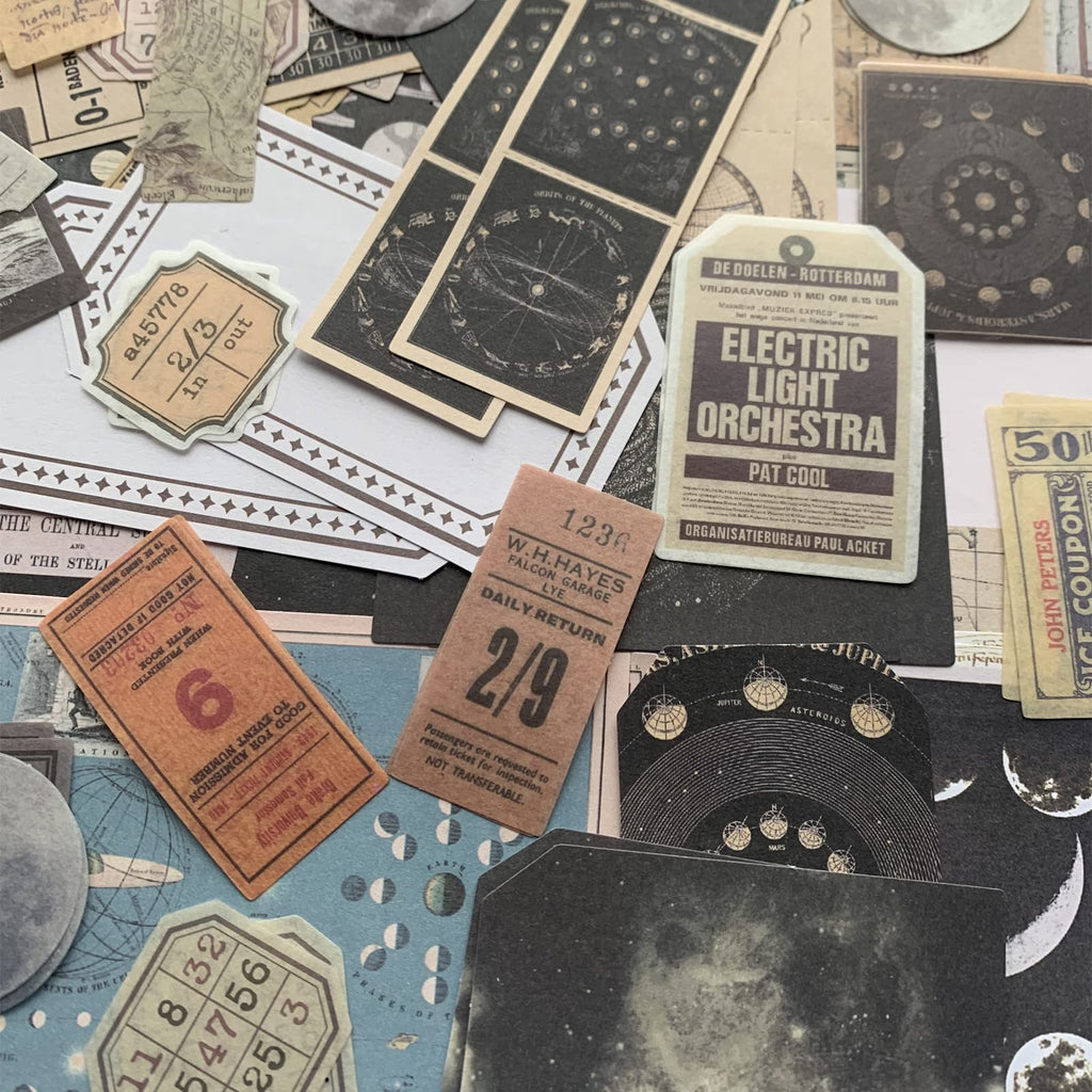 Vintage Aesthetic Stickers for Journaling & Scrapbooking (200 pcs)