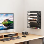 5-Tier Wall File Holder – Mesh Hanging Folder Organizer for Office