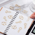 Gueevin Real Estate Paper Clips Set | House & Key Shaped Office Supplies