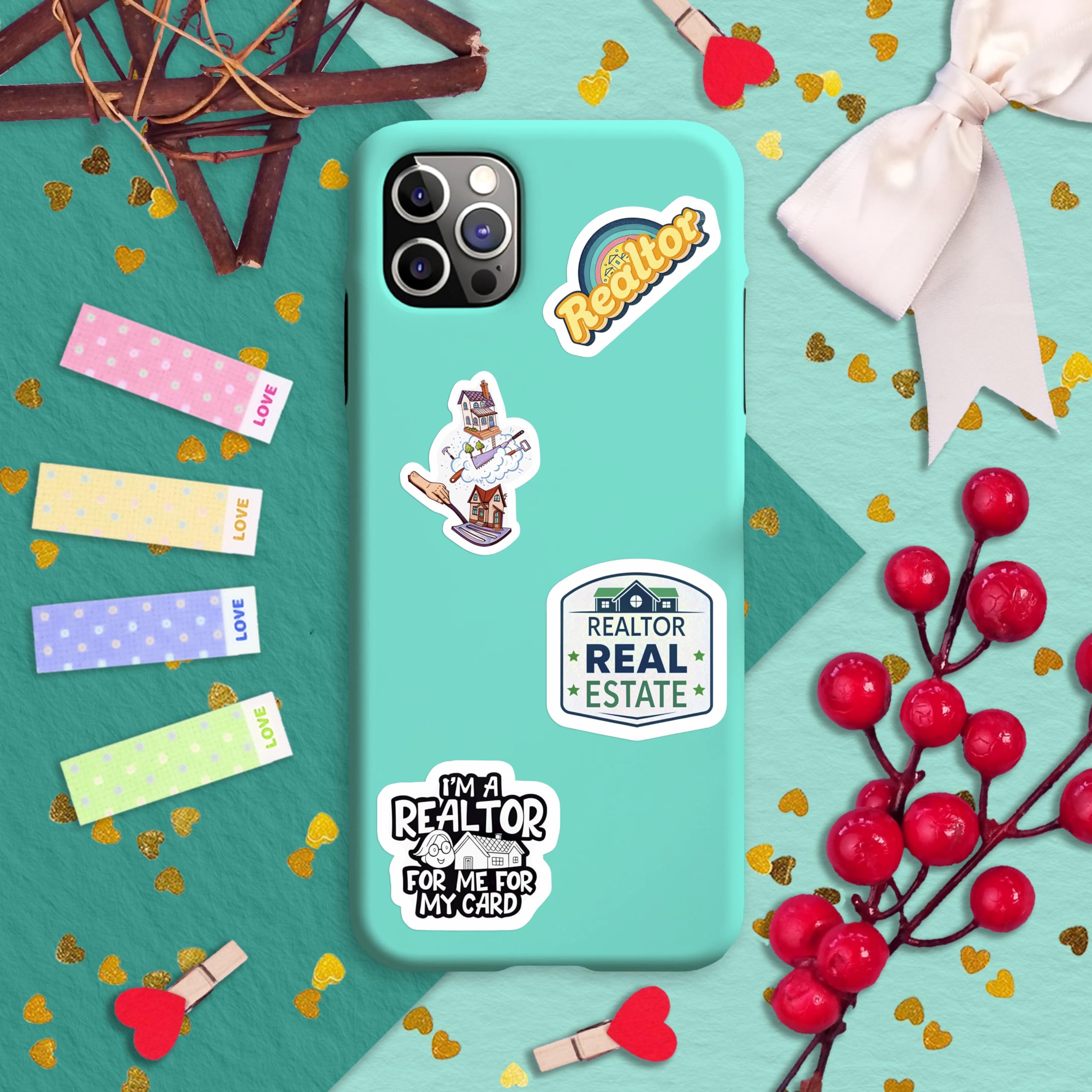 Realtor Stickers Pack (100 pcs) – Real Estate Vinyl Stickers