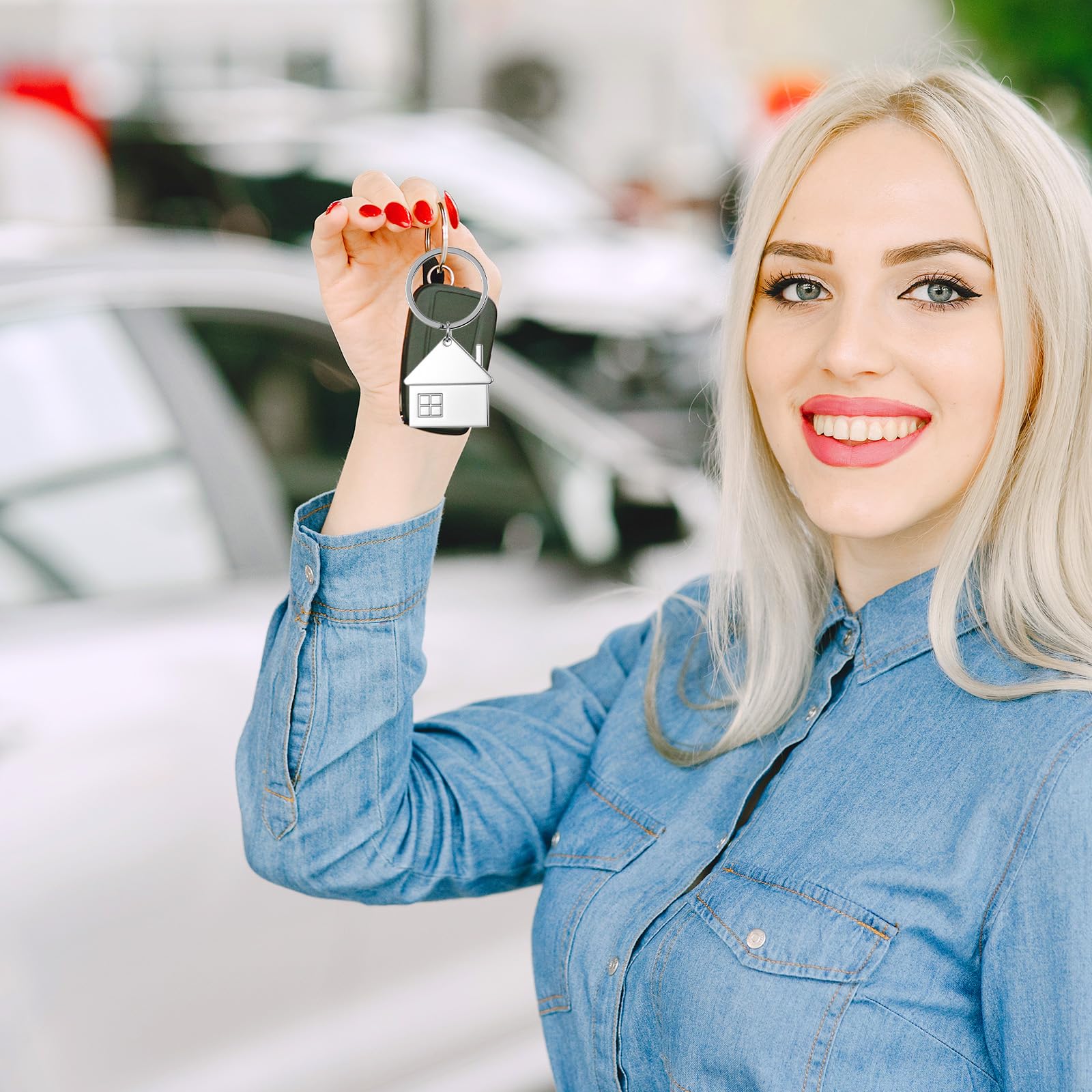 House Keychain Set (30 pcs) | House-Shaped Metal Key Rings