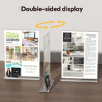 Realtor Acrylic Sign Holder 8.5×11 with Business Card Pocket