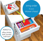 12-Piece Metal Drawer Organizer Tray Set – Storage for Desk & Home