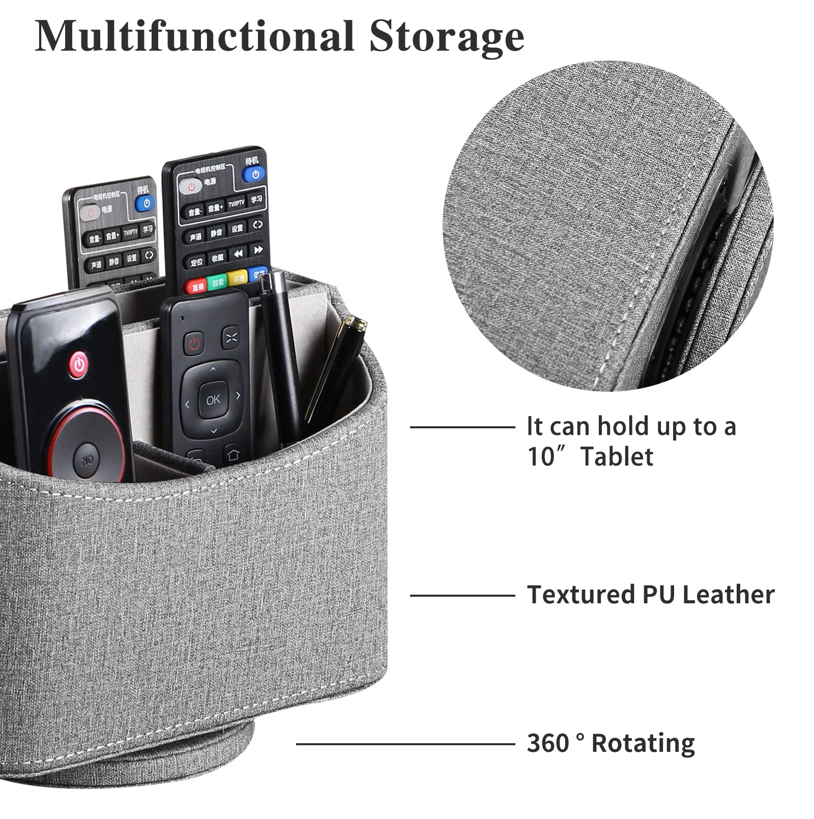 Rotating Remote Control Holder – Spinning Desk & TV Organizer Caddy