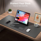 Leather Desk Pad Protector – Large Non-Slip PU Desk Mat for Office