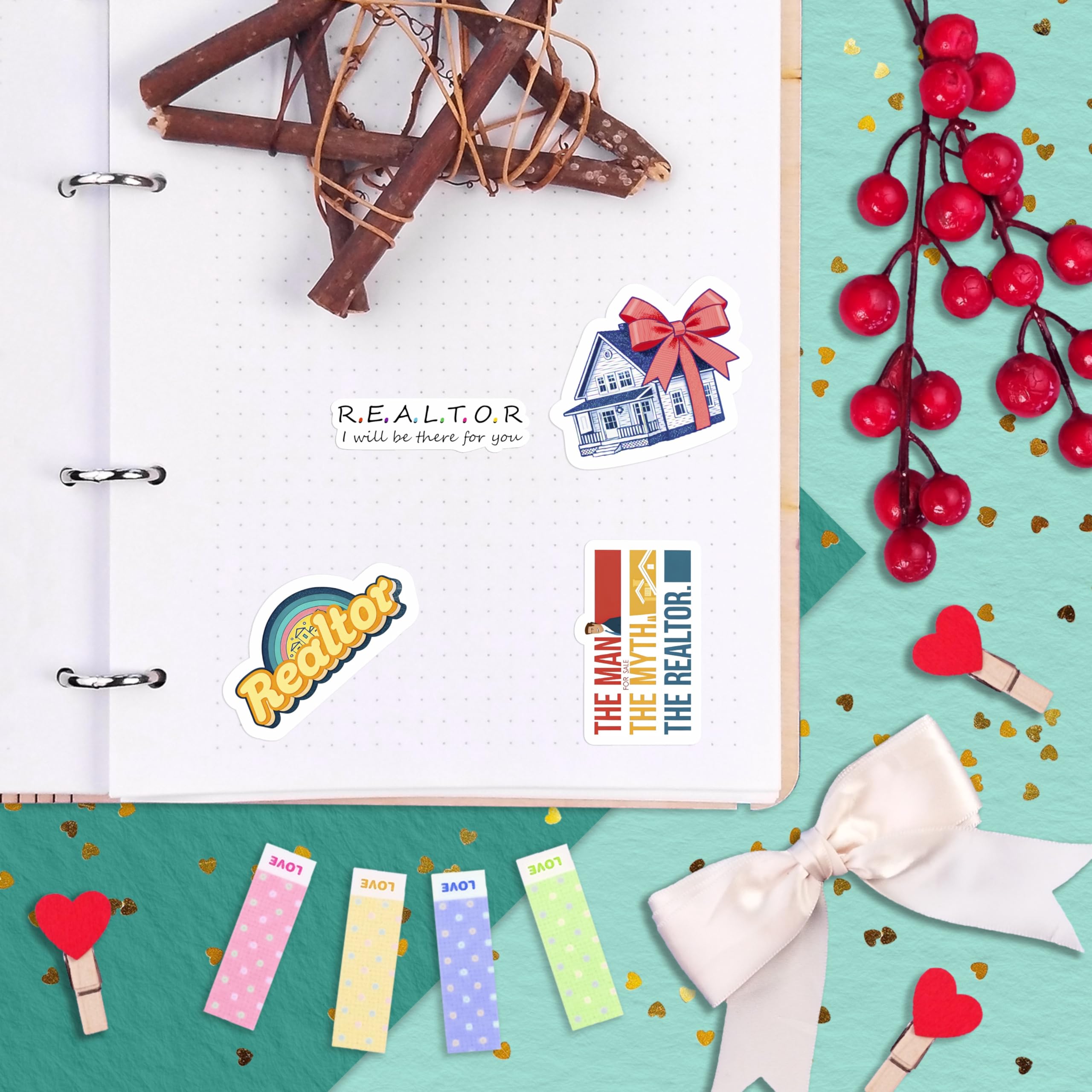 Realtor Stickers Pack (100 pcs) – Real Estate Vinyl Stickers