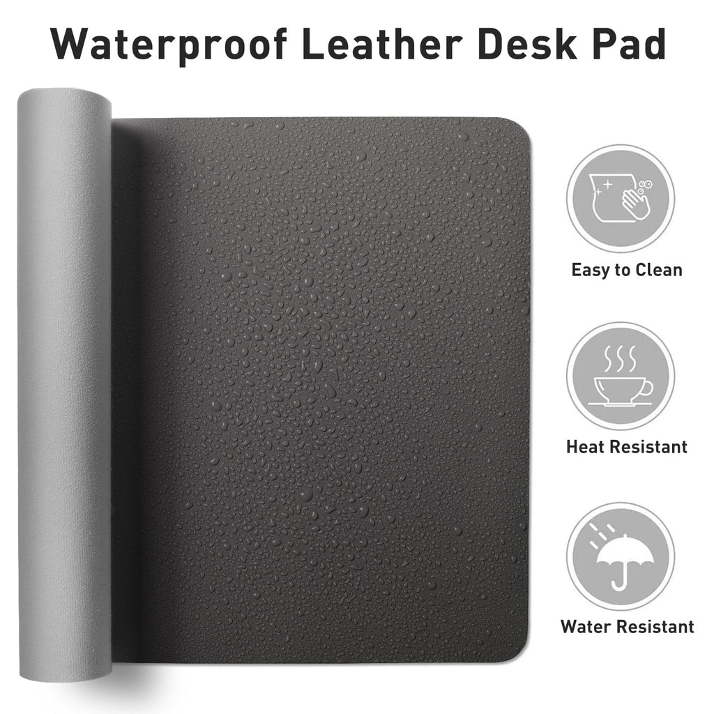 Leather Desk Pad Protector – Large Non-Slip PU Desk Mat for Office