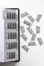 Laminated Monthly Planner Tabs | Peel & Stick Dividers (12 Month + 12 Blank)