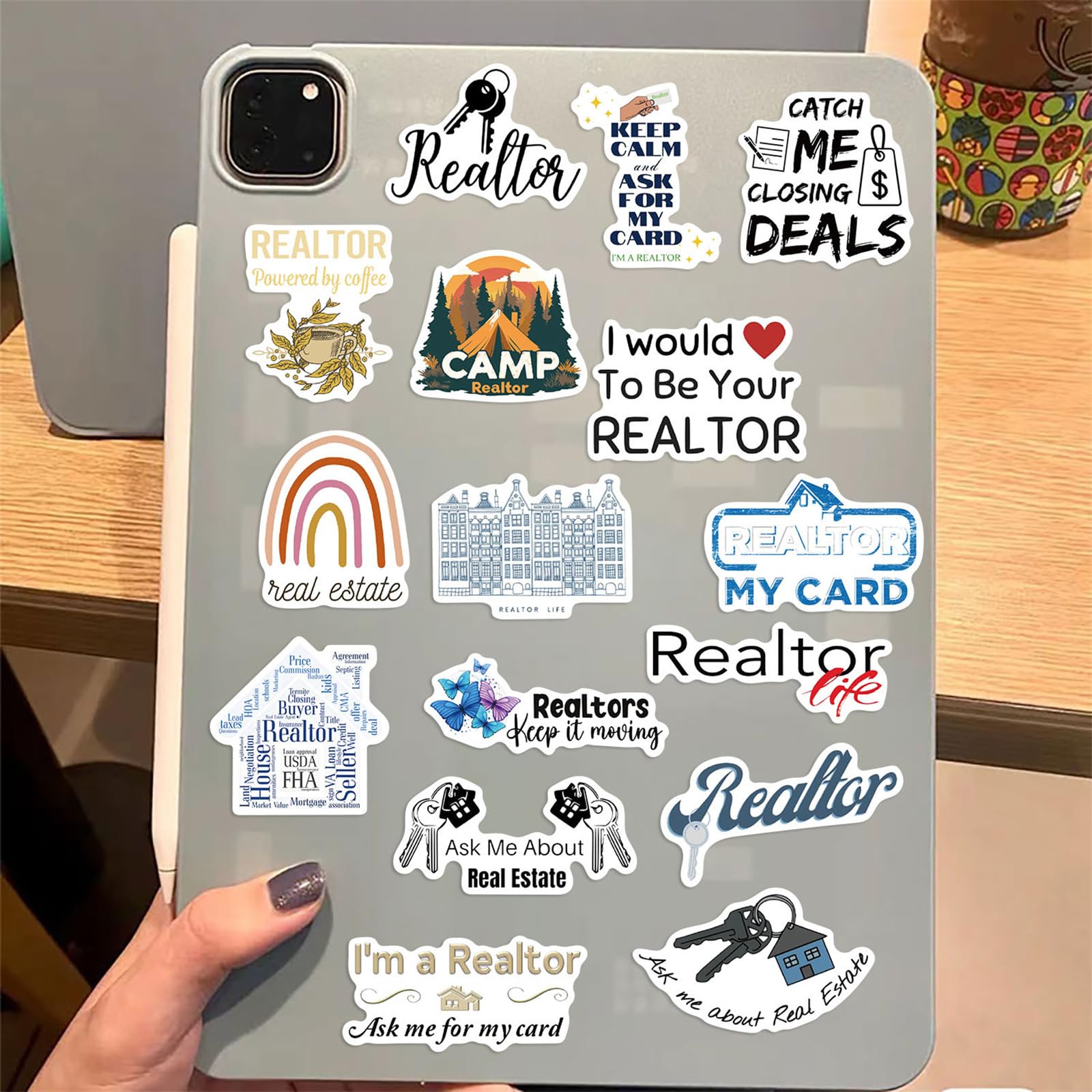 Realtor Stickers Pack (50 pcs) – Cute Real Estate Vinyl Stickers