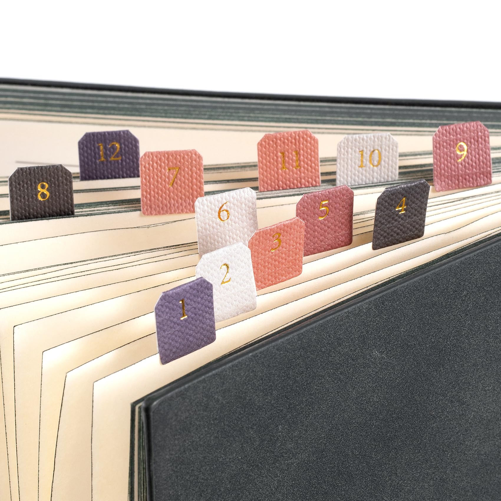 Monthly Planner Tabs – 10 Sheets, Color-Coded Self-Adhesive Index Tabs