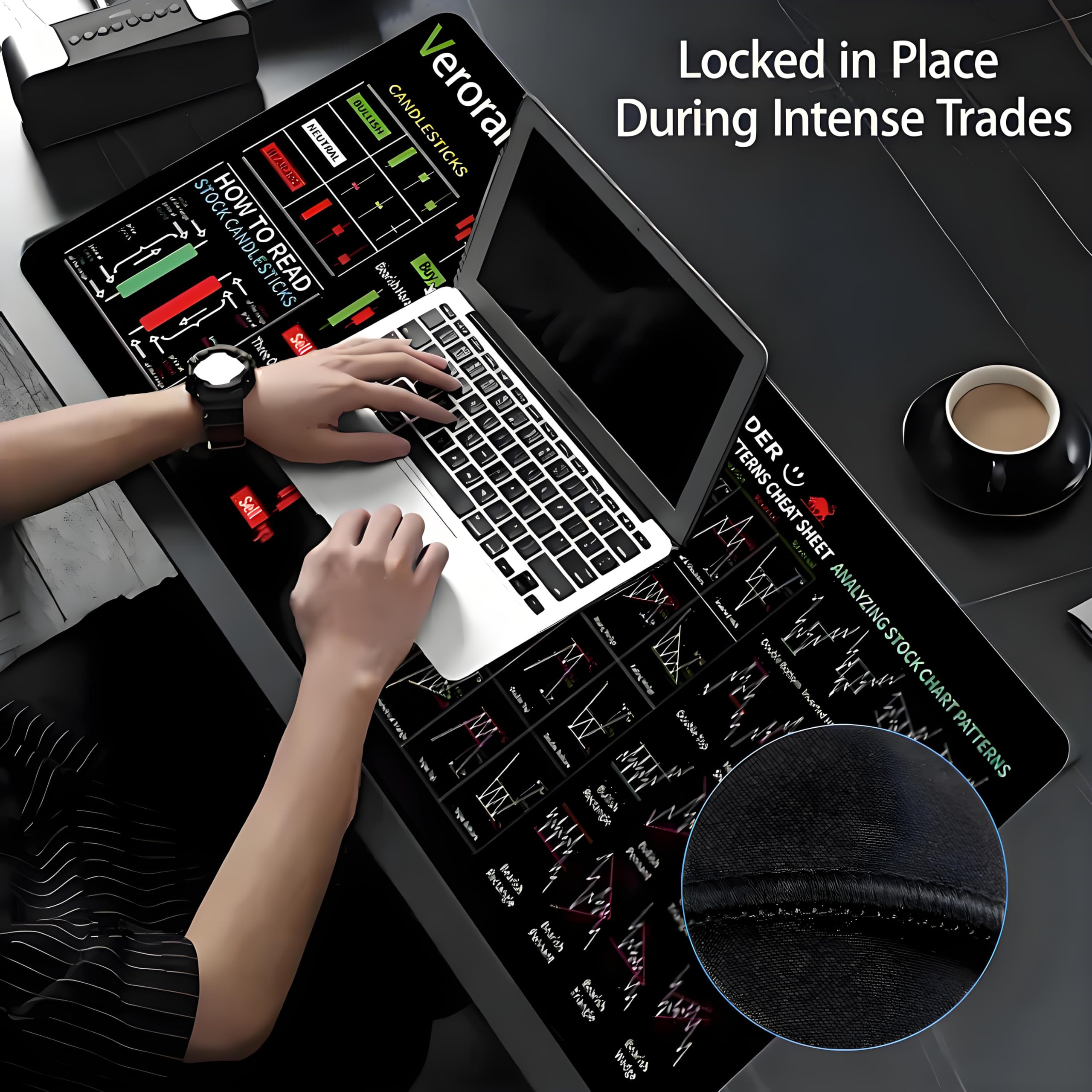 Stock Market Desk Mat for Traders – Large Non-Slip Mouse Pad