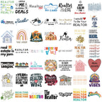 Realtor Stickers Pack (50 pcs) – Cute Real Estate Vinyl Stickers