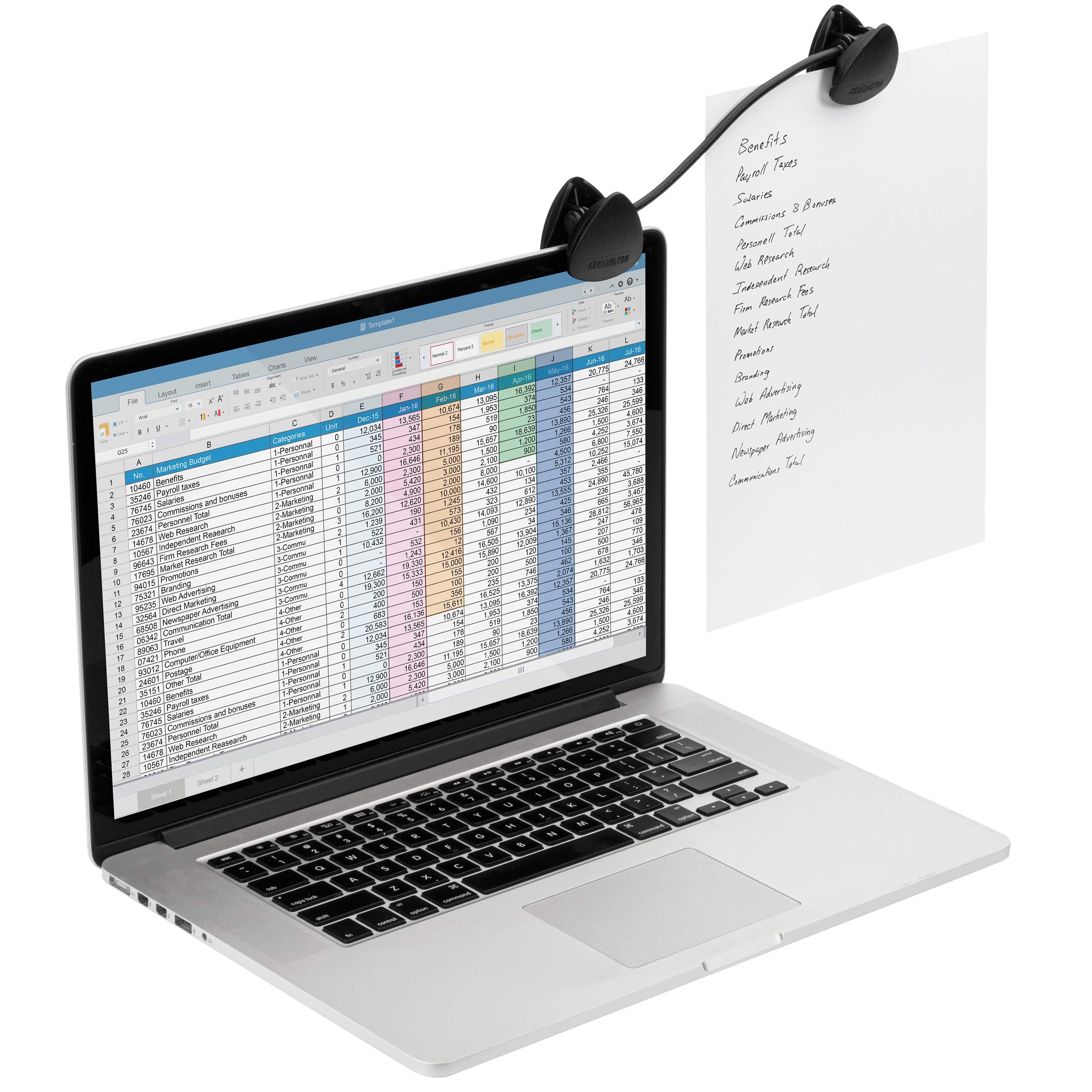 Kensington Document Holder for Typing | Laptop & Monitor Copyholder