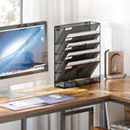 5-Tier Wall File Holder – Mesh Hanging Folder Organizer for Office