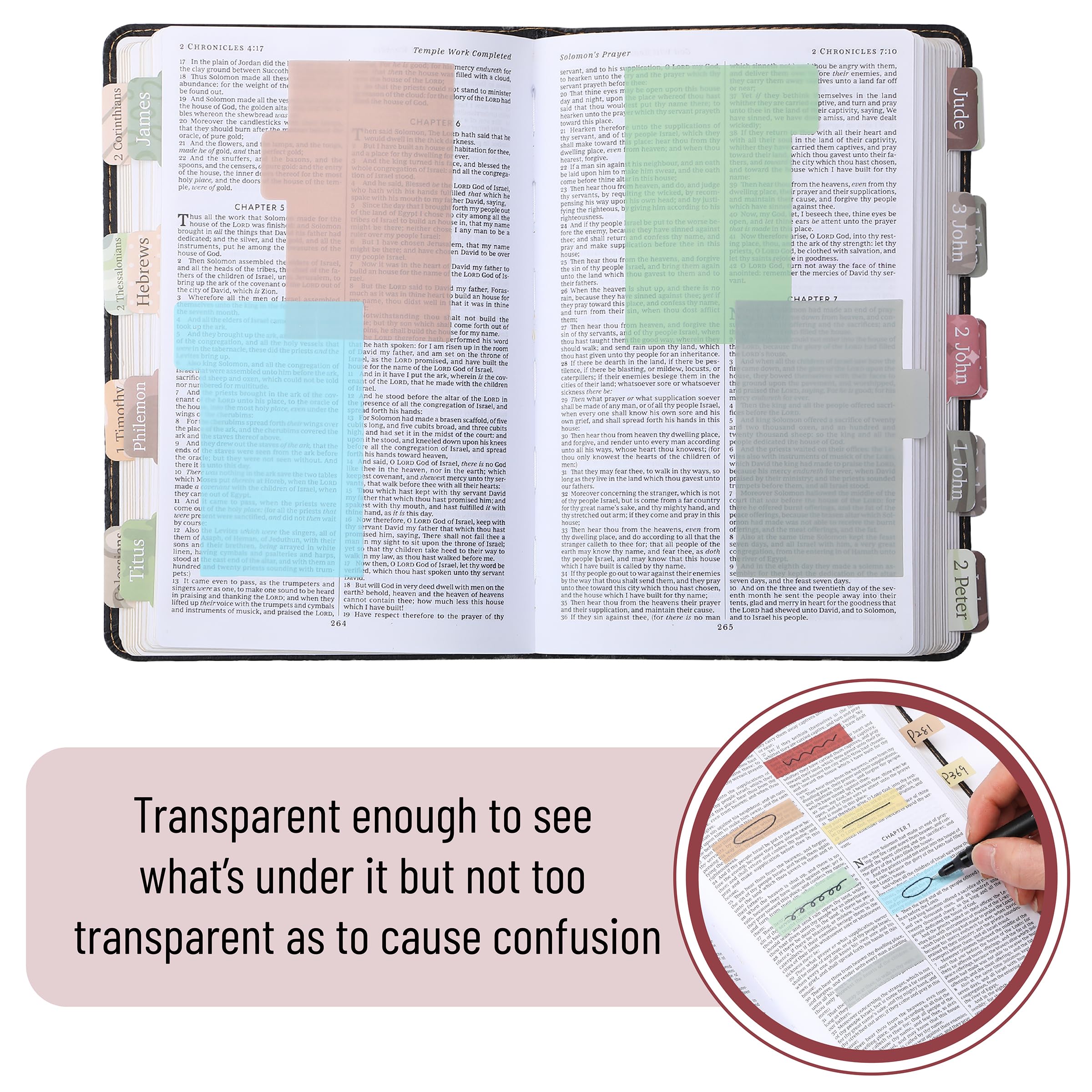 Transparent Sticky Notes Set | Clear Planner Notes & Tabs