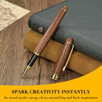 Luxury Walnut Ballpoint Pen Set – Elegant Writing Pen with Refills