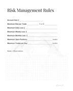 Professional Trading Journal: Trade Log Book & Performance Tracker for Stock, Forex and Crypto Traders | Daily Trading Planner with Risk Management and Strategy Review