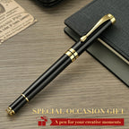 Beiluner Black & Gold Metal Pen | Premium Ballpoint Writing Tool