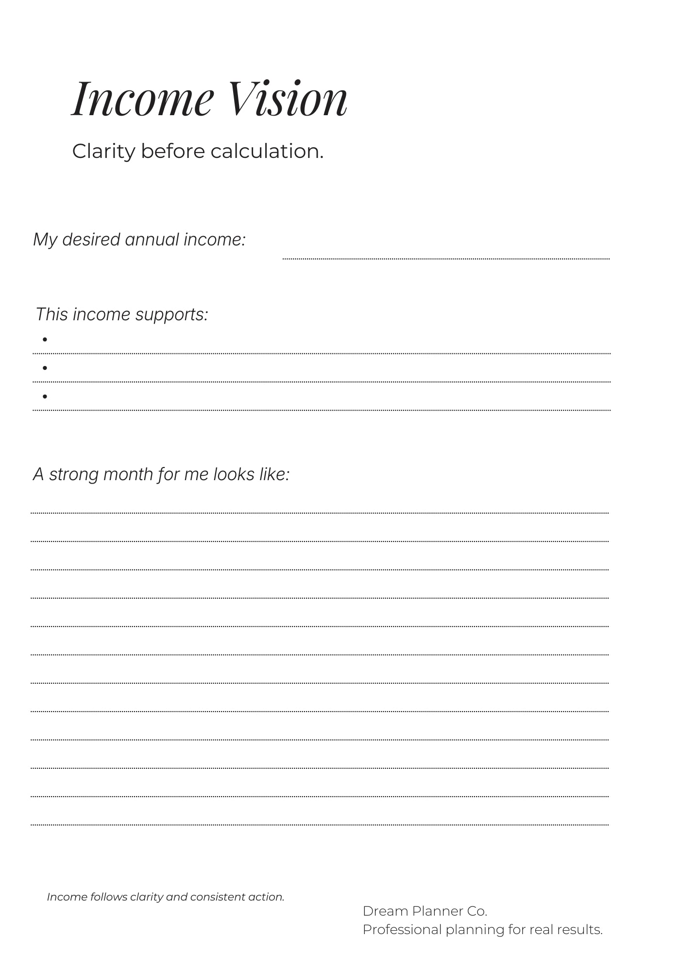 Dream Realtor Planner – Undated Daily, Weekly & Monthly System